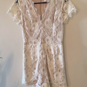 White Lace Romper